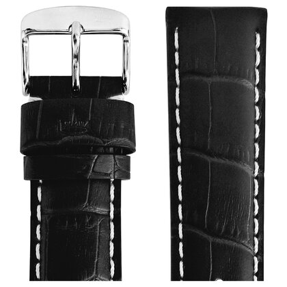 Askania Lederband schwarz Variante A (Krokoprgung)